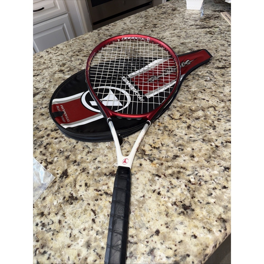 ProKennex power shredder OS ultralight graphite titanium racket W/cover 5034‎